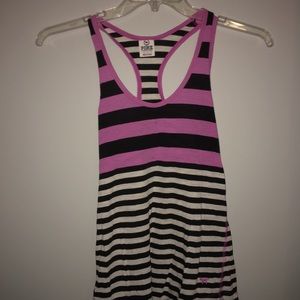PINK purple striped tank top